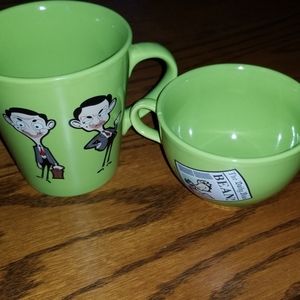 Mr. Bean coffee cup and tea cup set (2) Rare
